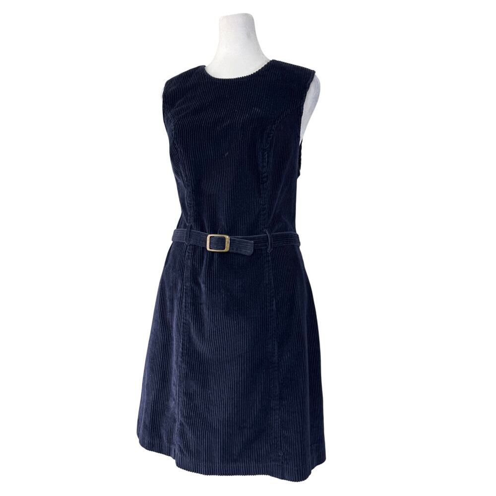 Vintage ‘90s Limited America Navy Blue Corduroy Pinafore Mini Dress